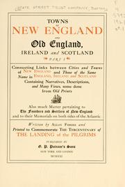 Cover of: Towns of New England and old England, Ireland and Scotland