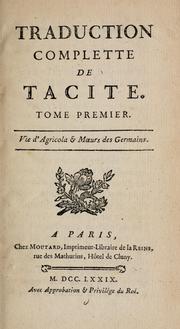 Traduction complette de Tacite by P. Cornelius Tacitus