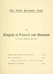 Cover of: tragedy of Tancred and Gismund