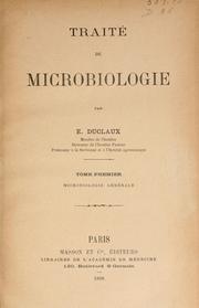 Cover of: Traité de microbiologie