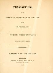 Cover of: Transactions of the American Horticultural Society. | 