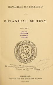 Transactions of the Botanical Society