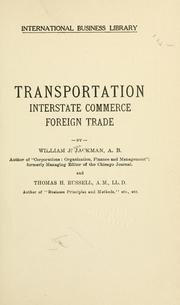 Cover of: Transportation, interstate commerce, foreign trade.