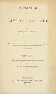 Cover of: treatise on the law of evidence. | Simon Greenleaf