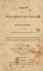 Cover of: Trea tise on the influence of climate on the human species