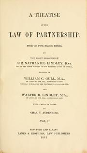 Cover of: A treatise on the law of partnership. by Lindley, Nathaniel Lindley Baron