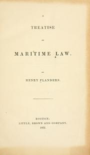 Cover of: treatise on maritime law