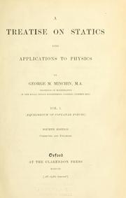 Cover of: A treatise on statics by George Minchin Minchin