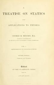 Cover of: A treatise on statics by George Minchin Minchin, George Minchin Minchin