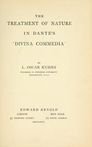Cover of: treatment of nature in Dante's 'Divina commedia,'