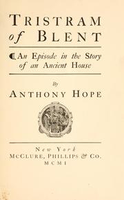 Cover of: Tristram of Blent by Anthony Hope