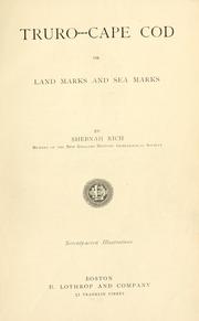 Cover of: Truro--Cape Cod, or, Land marks and sea marks