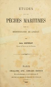 Cover of: ©tudes sur les p©·ches maritimes dans la M©diterran©e et l'oc©an