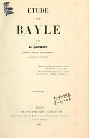 Cover of: Étude sur Bayle.