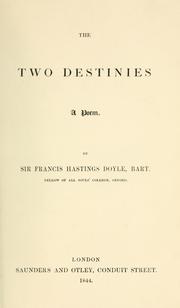 Cover of: two destinies: a poem.