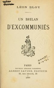 Cover of: brelan d'excommuniés.
