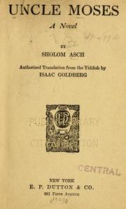 Cover of: Uncle Moses by Asch, Sholem