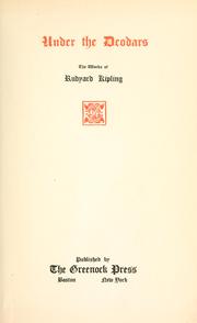 Cover of: Under the Deodars. by Rudyard Kipling