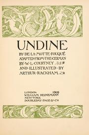 Cover of: Undine by Friedrich de la Motte-Fouqué