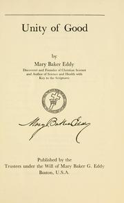 Cover of: Unity of good by Mary Baker Eddy