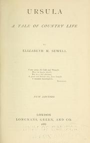 Cover of: Ursula by Elizabeth Missing Sewell
