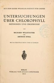 Cover of: Untersuchungen über chlorophyll: methoden und ergebnisse