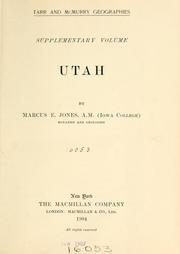 Cover of: Utah by Jones, Marcus E.