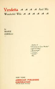 Cover of: Vendetta by Marie Corelli