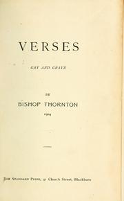 Cover of: Verses gay and grave
