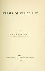 Cover of: Verses of varied life.