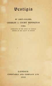 Cover of: Vestígía | Charles Г  Court Repington