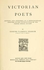 Cover of: Victorian poets. by Edmund Clarence Stedman