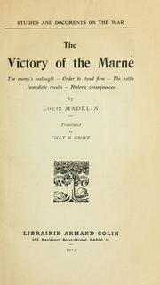 Cover of: The victory of the Marne by Louis Madelin