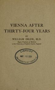 Cover of: Vienna after thirty-four years by Sir William Osler