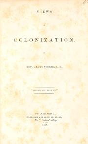 Cover of: Views of colonization by James Nourse, James Nourse