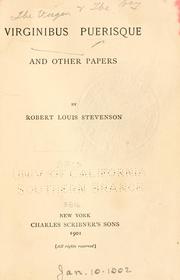 Cover of: Virginibus puerisque by Robert Louis Stevenson