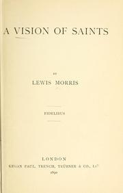 Cover of: vision of saints: by Lewis Morris.