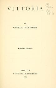 Cover of: Vittoria. by George Meredith