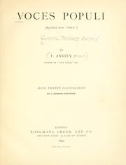 Cover of: Voces populi by F. Anstey