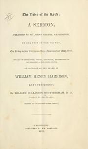 Cover of: The voice of the Lord by William Rollinson Whittingham