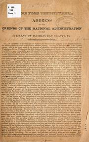Cover of: voice from Pennsylvania. | National Republican Party (U.S.). Pennsylvania. Washington County. Convention, Washington, 1827.