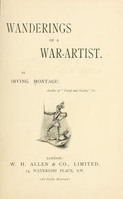 Cover of: Wanderings of a war-artist.