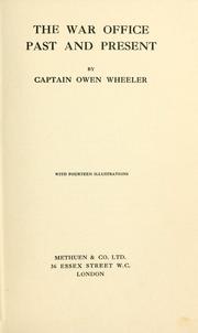 Cover of: The War office by Owen Wheeler