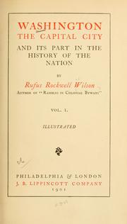 Cover of: Washington by Wilson, Rufus Rockwell