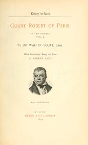 Cover of: Count Robert of Paris: Vol.1/2
