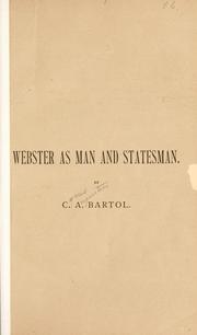Cover of: Webster as man and statesman: a sermon