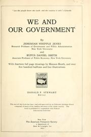 Cover of: We and our government by Jeremiah Whipple Jenks