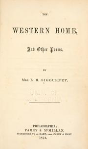 Cover of: The western home: and other poems.