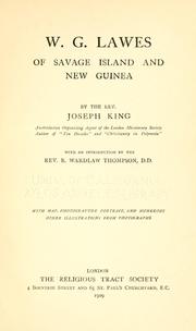 W. G. Lawes of Savage Island and New Guinea by King, Joseph