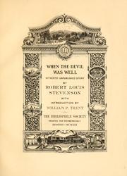 Cover of: When the devil was well by Robert Louis Stevenson